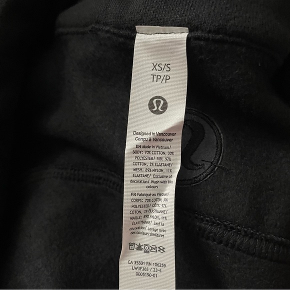 NWT Lululemon Scuba Oversized Funnel Neck Shirt Black Size XS/S - Picture 7 of 11